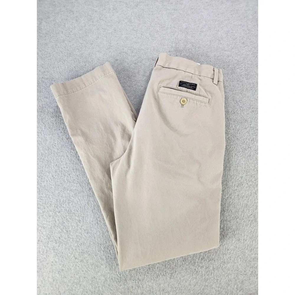 Banana Republic Pants Mens 32x30 Khaki Chino Beige Flat Front Classic Slacks‎